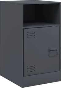 vidaXL Κομοδίνα 2 τεμ. Ανθρακί 34,5x39x62 εκ. από Χάλυβα