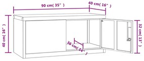 Αρχειοθήκη Μαύρη 90 x 40 x 40 εκ. από Ατσάλι - Μαύρο