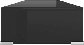 vidaXL Βάση Τηλεόρασης/Οθόνης Μαύρη 90 x 30 x 13 εκ. Γυάλινη