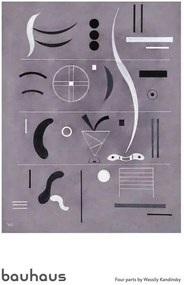 Αφίσα Wassily Kandinsky - Bauhaus Four Parts, (91.5 x 61 cm)