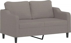 vidaXL Καναπές Διθέσιος Taupe 140 εκ. Υφασμάτινος