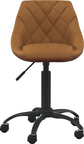 vidaXL Καρέκλα Γραφείου Καφέ Βελούδινη