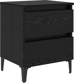 vidaXL Κομοδίνο Μαύρη δρυς 40 x 35 x 50 εκ. Επεξεργασμένο ξύλο