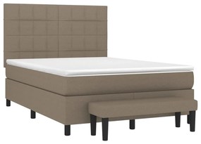 ΚΡΕΒΑΤΙ BOXSPRING ΜΕ ΣΤΡΩΜΑ TAUPE 140X190 ΕΚ. ΥΦΑΣΜΑΤΙΝΟ 3136593