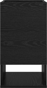 vidaXL End Table 2 pcs Μαύρη Οξυά 30 x 30 x 56 εκ. Επεξεργασμένο ξύλο