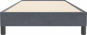 vidaXL Κρεβάτι Boxspring χωρίς Στρώμα Σκούρο Γκρι 80x220 εκ. Βελούδινο