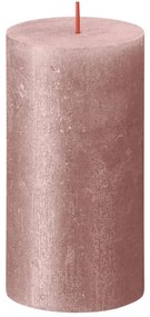 Bolsius Κεριά Κύλινδρος Ρουστίκ Shimmer 4 τεμ. Ροζ 130 x 68 χιλ.
