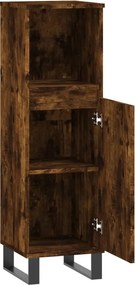 vidaXL Ντουλάπι Μπάνιου Καπνιστή Δρυς 30x30x100 εκ. Επεξεργασμένο Ξύλο