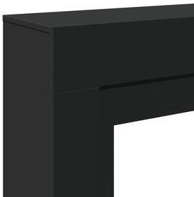 vidaXL Πλαίσιο Τζακιού Μαύρο 100x30x87,5 εκ. από Επεξ. Ξύλο