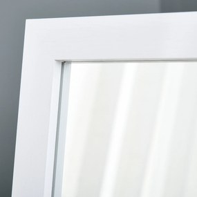 Καθρέφτης πλήρους μήκους, ελεύθερος, επιτοίχιος, πλαίσιο MDF, 37 x 37 x 154 εκ., Λευκός