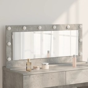 vidaXL Καθρέφτης Vanity με LED φώτα Γκρι 100x45x18 εκ.