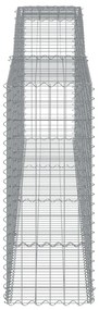 vidaXL Συρματοκιβώτια Τοξωτά 25 τεμ. 400x50x120/140 εκ. Γαλβαν. Ατσάλι