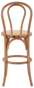 Σκαμπό μπαρ KASSIDY Ξύλινο Οξιά με Ψάθα Dark Honey 41x47x108 εκ. 41x47x108 εκ.