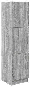vidaXL Ψηλή Ντουλάπα Γκρι sonoma 31,5 x 32 x 124 εκ Επεξεργασμένο ξύλο