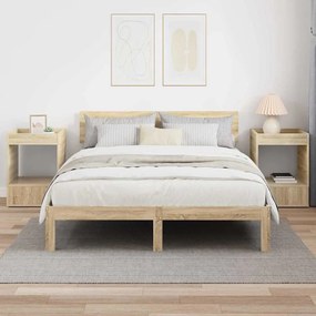 vidaXL End Table 2 pcs Δρύς Sonoma 40 x 40 x 56 εκ. Επεξεργασμένο ξύλο