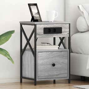 vidaXL Κομοδίνο Γκρι sonoma 40 x 31 x 60 εκ. Επεξεργασμένο ξύλο