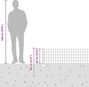 vidaXL Συγκολλητός φράχτης από σύρμα 10 x 0,4 μέτρα (Π x Υ)