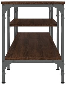 vidaXL Έπιπλο Τηλεόρασης Καφέ Δρυς 161x35x45 εκ. Επεξ. Ξύλο/Σίδερο