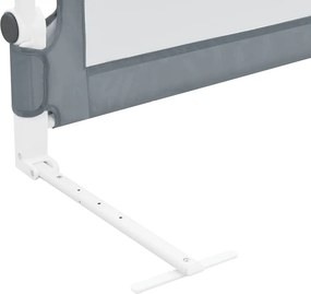 vidaXL Μπάρα Κρεβατιού Προστατευτική Γκρι 150 x 42 εκ. από Πολυεστέρα