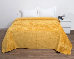 Κουβερτώριο Υπέρδιπλο 220x240 Velvet Verona Mustard - Anna Riska