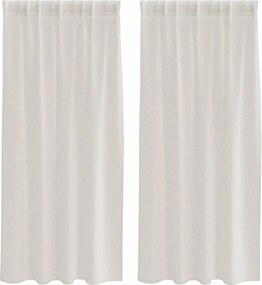 vidaXL Κουρτίνα βυσσινί 2 pcs Κρεμ 175 x 140 εκ. Πολυεστέρας