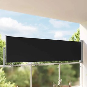 vidaXL Σκίαστρο Πλαϊνό Συρόμενο Βεράντας Μαύρο 100 x 300 εκ.