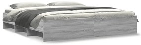 vidaXL Πλαίσιο Κρεβατιού Γκρι Sonoma 200x200 εκ. Επεξεργασμένο Ξύλο