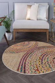 Χαλί Woopamuk480 599HFT4916 Natural-Multi Conceptum Hypnose 140X140cm Round