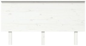 vidaXL Κεφαλάρι Κρεβατιού Λευκό 154x6x82,5 εκ. Μασίφ Ξύλο Πεύκου
