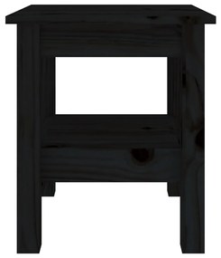 Τραπεζάκι Σαλονιού Μαύρο 35x35x40 εκ. από Μασίφ Ξύλο Πεύκου - Μαύρο