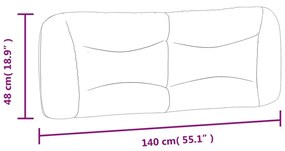 Μαξιλάρι για Κεφαλάρι Καπουτσίνο 140 εκ. από Συνθετικό Δέρμα - Καφέ