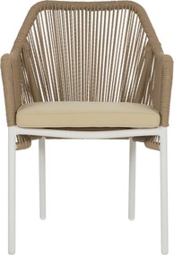 ΠΟΛΥΘΡΟΝΑ ΑΛΟΥΜΙΝΙΟΥ LOKKI HM5855.01 ΛΕΥΚΟ ΜΕ ΣΧΟΙΝΙ WICKER PE ΜΠΕΖ 56x66x82Υ εκ.