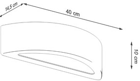 Sollux Φωτιστικό τοίχου Atena 1,σκυρόδεμα, γυαλί,1xE27/60w