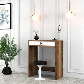 Stewehome Μίνι τραπέζι μακιγιάζ Καρυδιά / Λευκό 70x84x71 cm