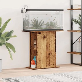 vidaXL Βάση Ενυδρείου Όψη Παλαιού Ξύλου 36x75x72,5 εκ. Επεξ. Ξύλο