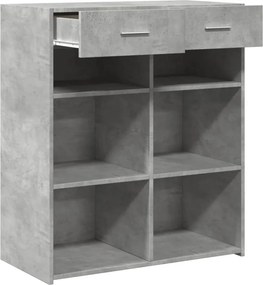 vidaXL Ντουλάπι Γκρι Σκυροδέματος 80x42,5x93 εκ. Επεξεργασμένο Ξύλο