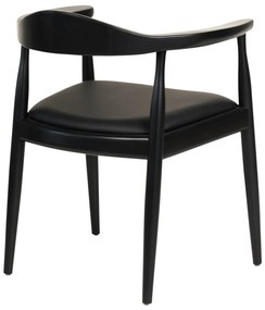 ΠΟΛΥΘΡΟΝΑ ΤΡΑΠΕΖΑΡΙΑΣ ADOR HM9948.02 RUBBERWOOD ΚΑΙ PU-ΜΑΥΡΟ 62x54x76,5Υεκ
