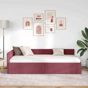 vidaXL Κρεβάτι Γωνίας Κόκκινο 80 x 200 cm ύφασμα