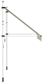 vidaXL Τέντα Συρόμενη Χειροκίνητη Κρεμ 250 εκ.