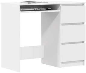 vidaXL Γραφείο Λευκό 90 x 45 x 76 εκ. από Επεξ. Ξύλο