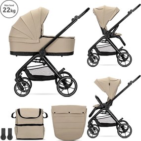 BABY STROLLER VENICE BEIGE 2in1 up to 22 kg with p