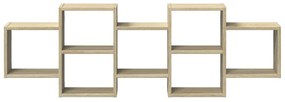vidaXL Ραφιέρα Τοίχου Sonoma Δρυς 129x18x42 εκ. από Επεξεργ. Ξύλο