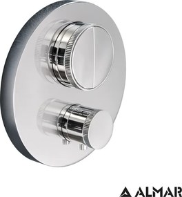 Almar Thermo Core Push E176632 Chrome - Θερμοστατικος Μίκτης εντοιχισμού 2 εξόδων