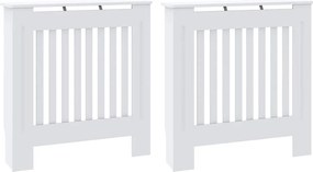 vidaXL Καπάκι Καλοριφέρ 2 pcs Λευκό 78 x 19 x 81,5 εκ.