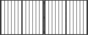 vidaXL Πόρτα Σκύλου 2 pcs Μαύρο 100 x 80 cm Επικαλυμμένος Χάλυβας