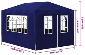vidaXL Τέντα Εκδηλώσεων Μπλε 3 x 4 μ.