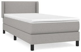 ΚΡΕΒΑΤΙ BOXSPRING ΜΕ ΣΤΡΩΜΑ ΑΝΟΙΧΤΟ ΓΚΡΙ 90X200 ΕΚ. ΥΦΑΣΜΑΤΙΝΟ 3129601