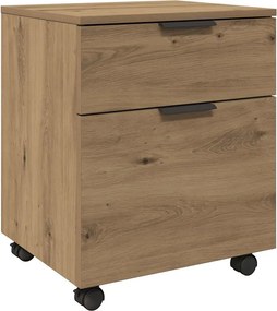 Κινητό ντουλάπι αρχείων vidaXL με τροχούς Artisan Oak