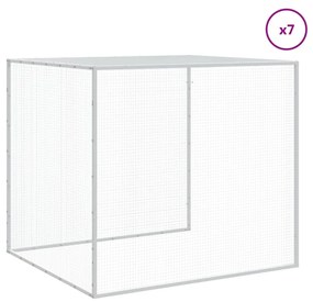 vidaXL Κοτέτσι - Κλουβί με Στέγη Αν. Γκρι 803x98x90 εκ. Γαλβαν. Ατσάλι