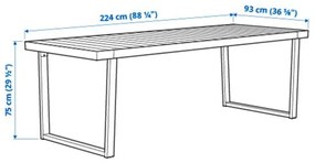 VÄRMANSÖ τραπέζι/εξωτερικού χώρου, 224x93 cm 105.156.83